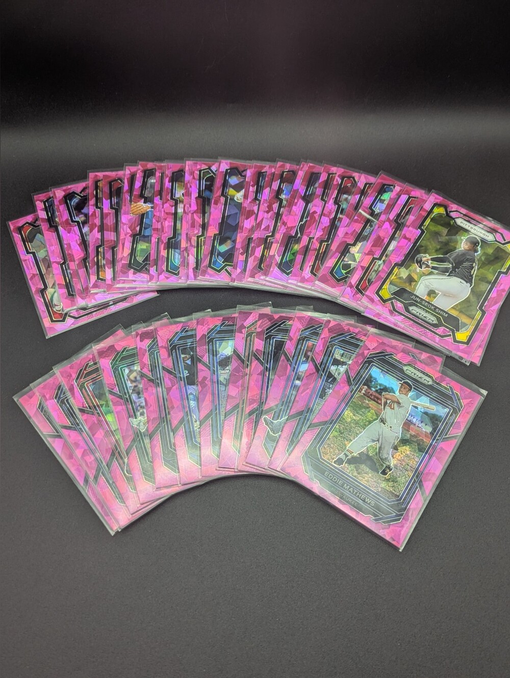 2023 Panini Prizm Pink Cracked Ice 2024 Prizms Parallel + Topps Chrome Lot of 51